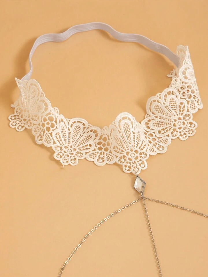 Jarreteire longue blanche