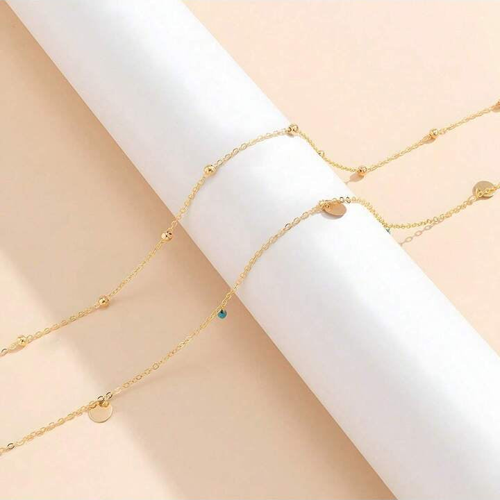 Ceinture Fines Perles Bleu Ciel