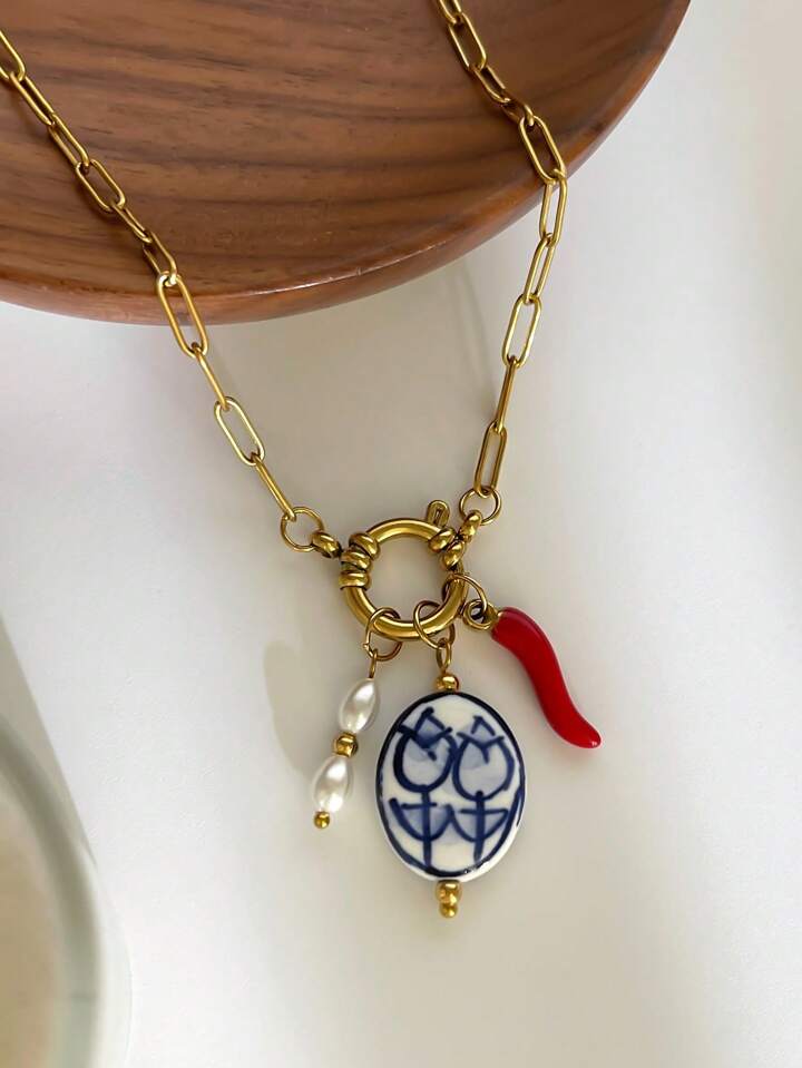 Collier Charms Grecque