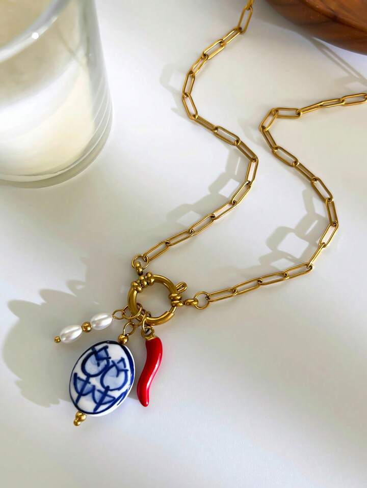 Collier Charms Grecque