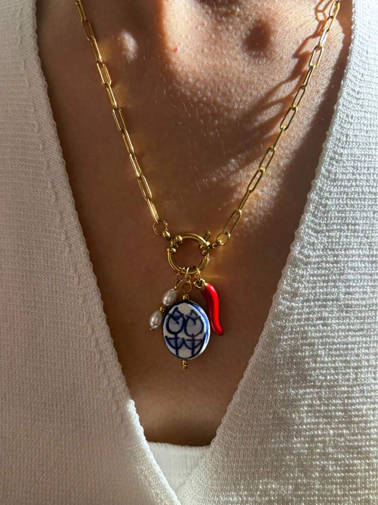 Collier Charms Grecque
