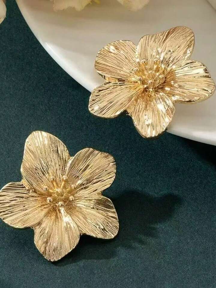 Boucle oreilles Fleures or