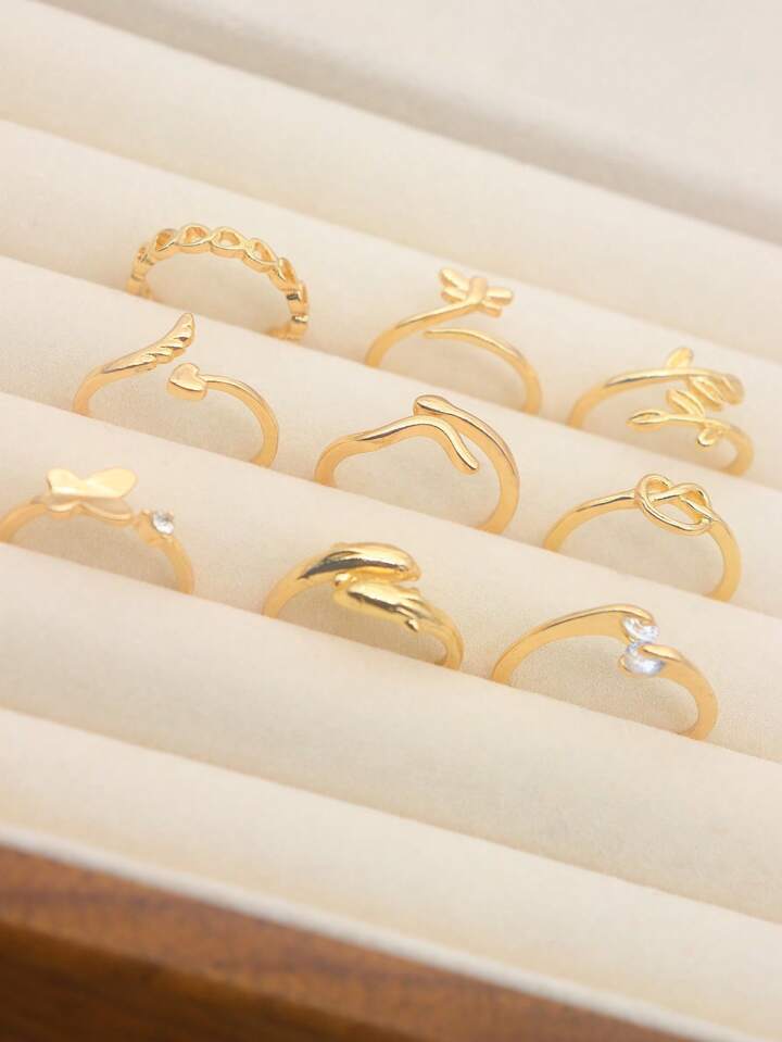 Bague pied dorée / Argentée (9)