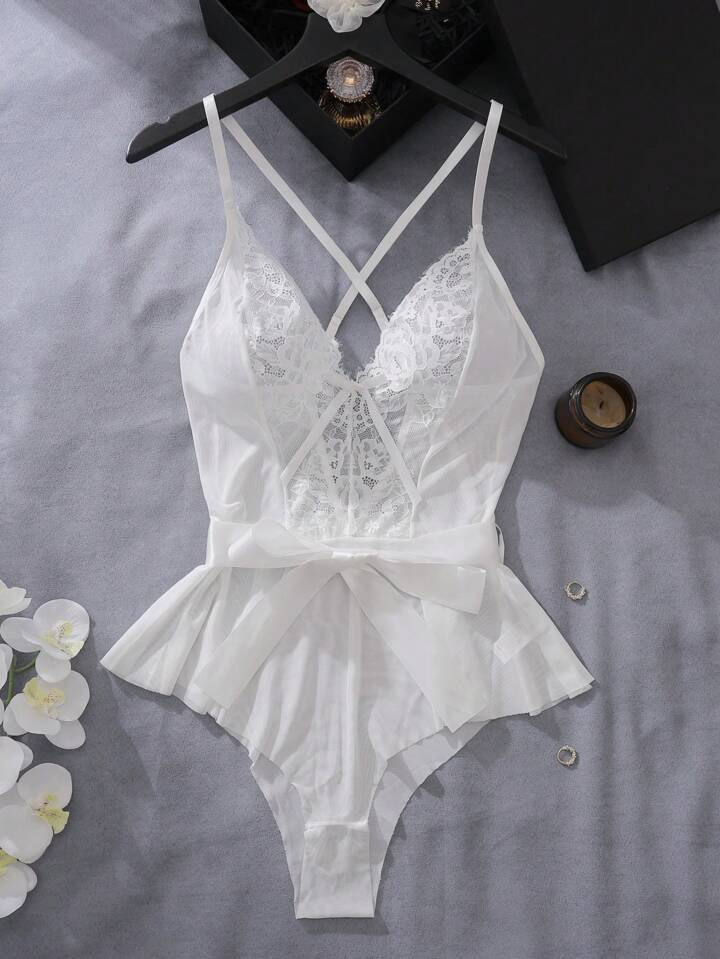 Body jupe blanche satin