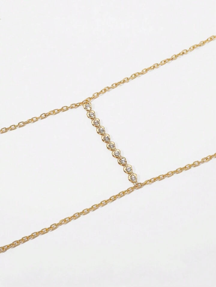 Chaine Poitrine Coeurs Diamants