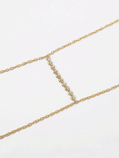 Chaine Poitrine Coeurs Diamants