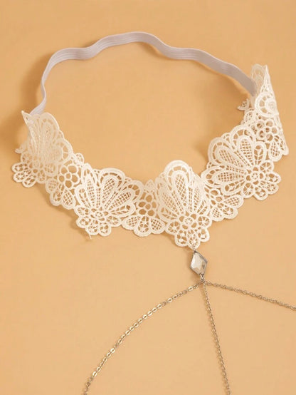 Jarreteire longue blanche