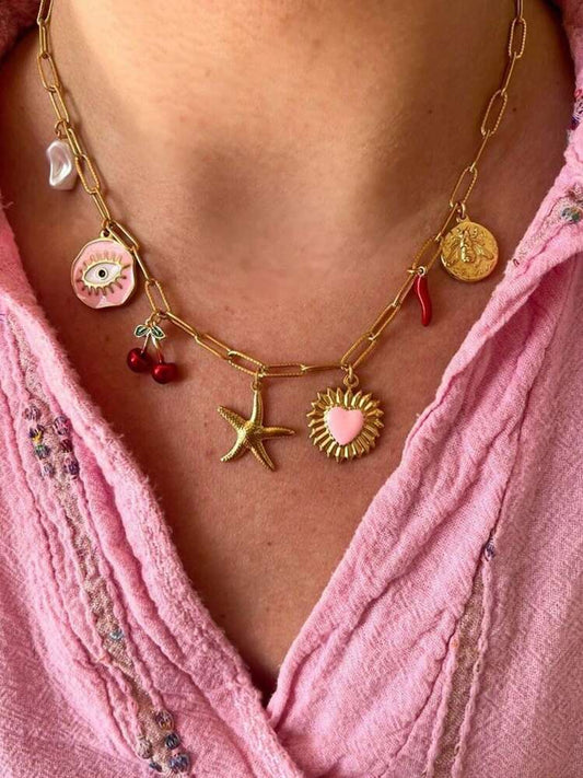 Collier Charms pinky