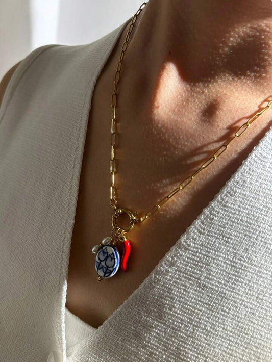 Collier Charms Grecque