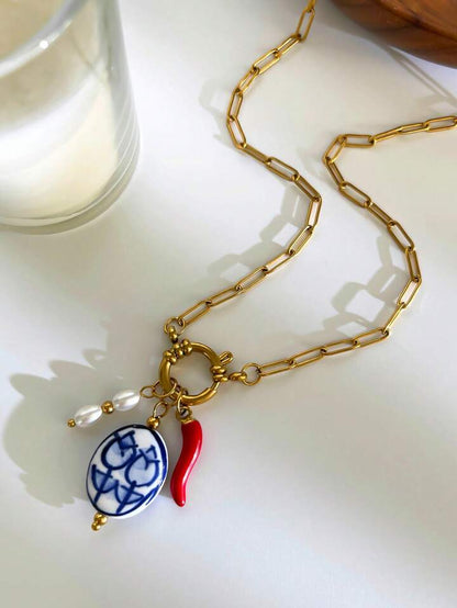 Collier Charms Grecque